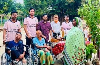 ধুনটে হুইলচেয়ার-সেলাই মেশিন বিতরণ, বৃক্ষরোপণ